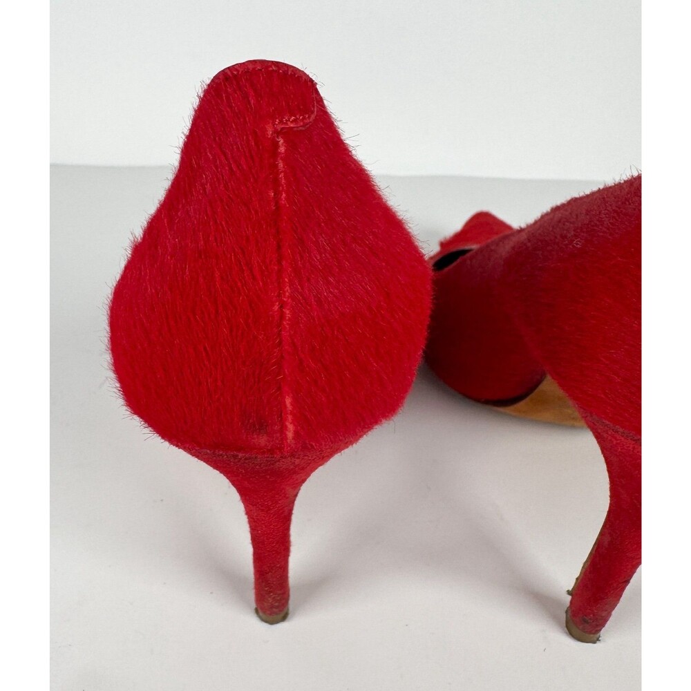 Celine Paris Women's Red Pony Hair Fur Pointed Toe Pumps EU 39.5 US 9.5 $720 - Picture 11 of 13